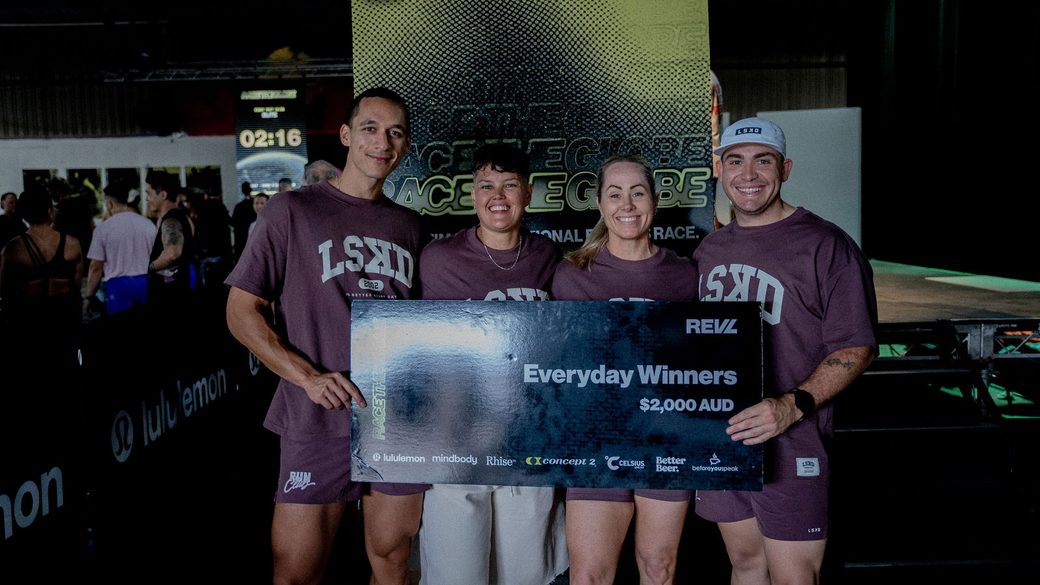 The Everyday winners with their cheque